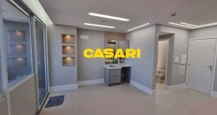 Sala para alugar, 33 m² - vila homero thon - santo andré/sp