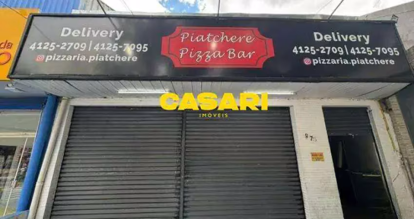 Salão comercial para alugar – 133m² com mezanino e forno a lenha – av. movimentada em são bernardo
