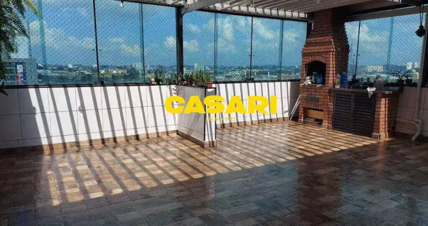 Cobertura à venda com 3 dormitórios, planejados e área gourmet – 160 m² rudge ramos - são bernardo do campo/sp
