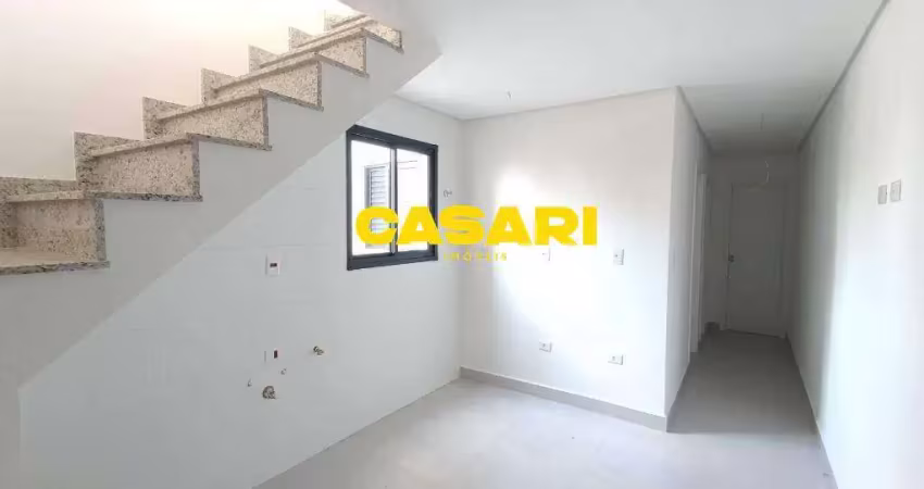 Cobertura com 2 dormitórios à venda, 100 m² - campestre - santo andré/sp