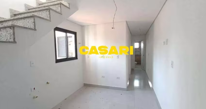 Cobertura com 2 dormitórios à venda, 100 m² - campestre - santo andré/sp