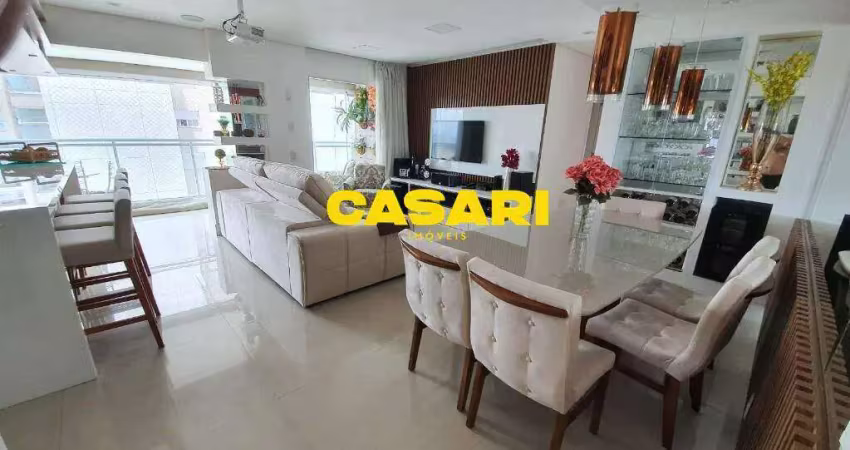 Apartamento com 3 dormitórios à venda, 115 m² - jardim - santo andré/sp