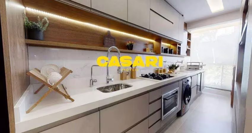 Apartamento à venda, 3 quartos, 1 suíte, 2 vagas, vila assunção - santo andré/sp
