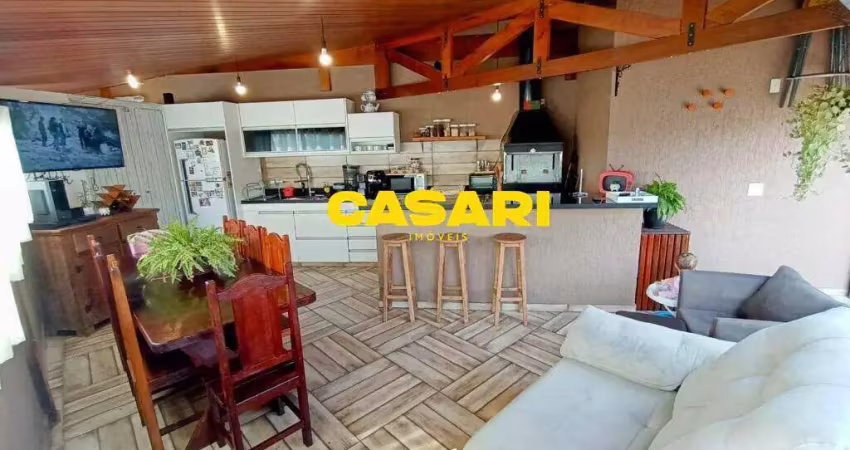 Cobertura com 3 dormitórios à venda, 154 m² - vila boa vista - santo andré/sp