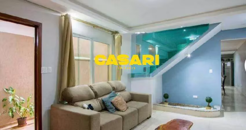 Sobrado com 3 dormitórios à venda, 247 m² - parque marajoara - santo andré/sp