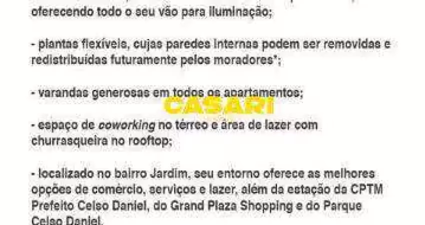 Apartamento com 2 dormitórios à venda, 67 m² por r$ 587.000,00 - jardim - santo andré/sp