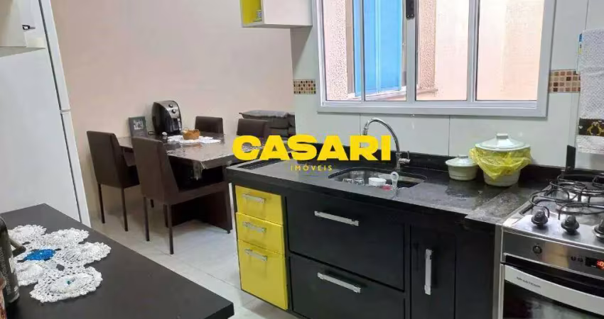 Cobertura à venda, 128 m² - 2 dormitórios, área para churrasqueira, 1 vaga - vila alto de santo andré - santo andré/sp