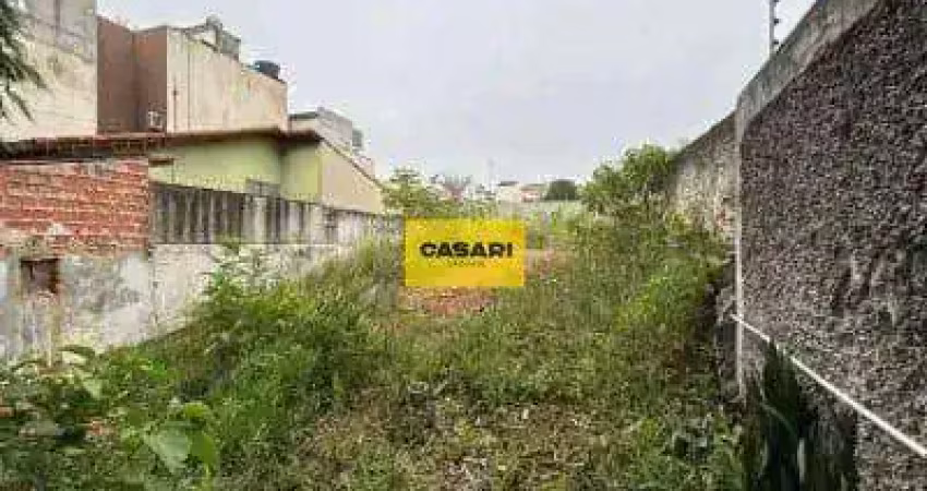 Terreno com 400m² a venda no bairro campestre - santo andré/sp.