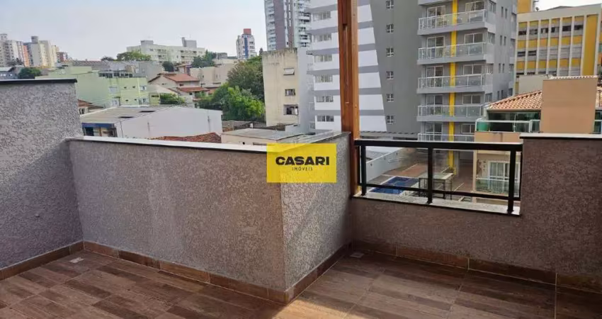 Cobertura de 92 metros,condomínio com elevador, prédio baixo no jardim bela vista em santo andré