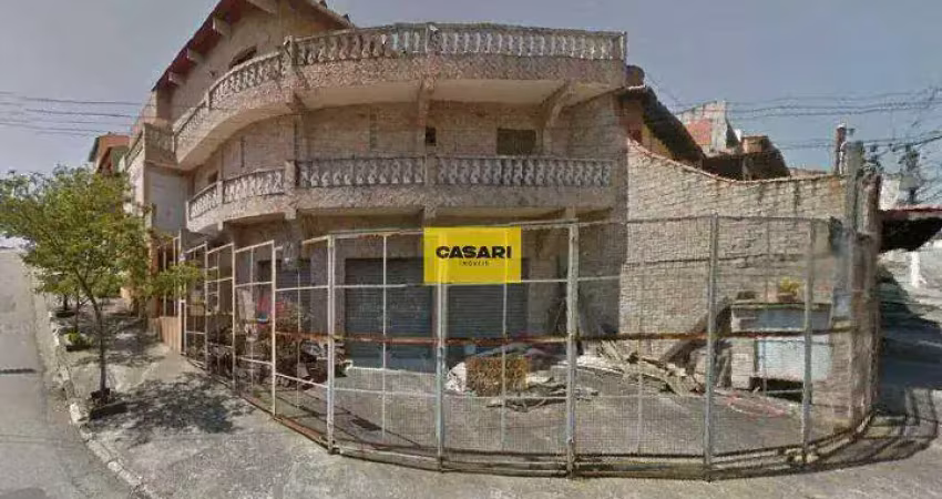 Terreno com prédio comercial e sobrado – 318m² – jardim las vegas, santo andré/sp