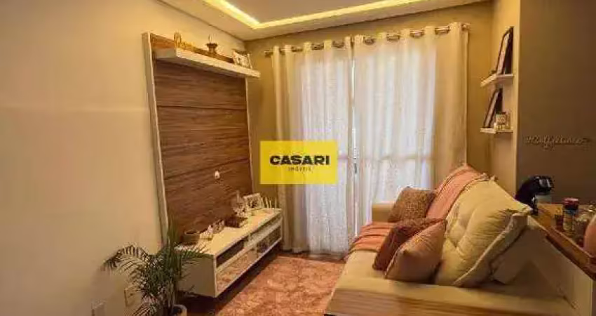 Apartamento reformado de 50m² com 2 quartos à venda em santo andré – móveis planejados e condomínio com lazer completo