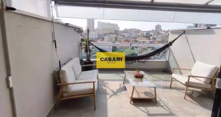 Cobertura mobiliada com 2 quartos e churrasqueira no bairro santa maria – santo andré