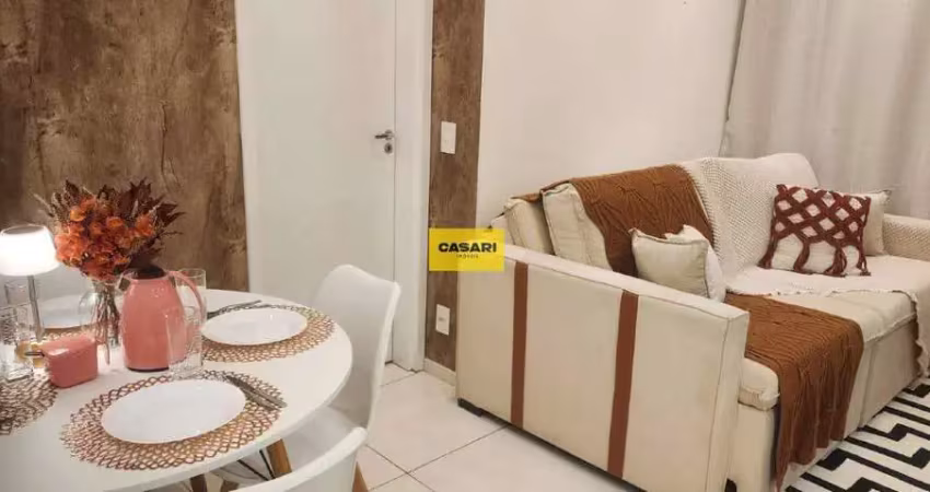 Apartamento planejado, 1 dormitorio, sacada, 1 vaga coberta, 44m2, centro - sbc