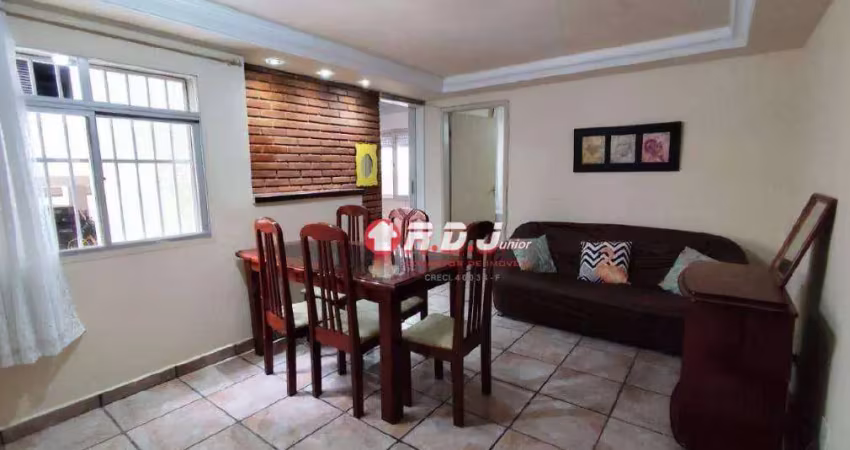 Apartamento com 2 dormitórios à venda, 56 m² por R$ 488.000,00 - Pompéia - Santos/SP