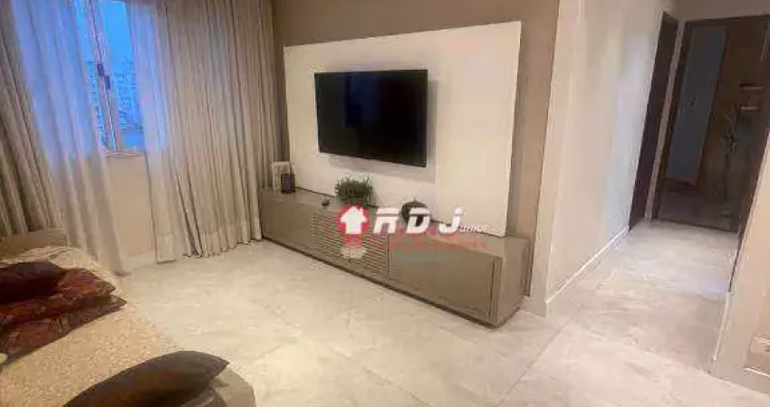Apartamento com 3 dormitórios à venda, 84 m² por r$ 529.000,00 - embaré - santos/sp