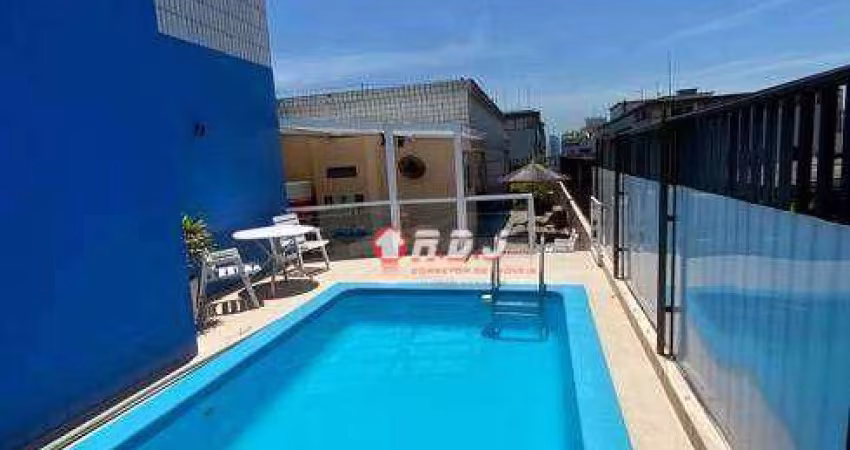 Cobertura com 3 dormitórios à venda, 209 m² por R$ 1.680.000,00 - Ponta da Praia - Santos/SP