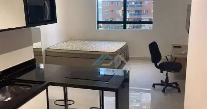 Studio mobiliado com 1 dormitório para alugar, 26 m² por r$ 3.040/mês - edifício selenita - barueri/sp
