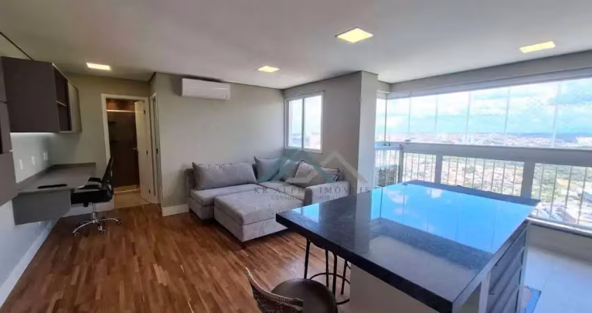 Apartamento mobiliado com 1 dormitório, 45 m² - venda por r$ 550.000 ou aluguel por r$ 5.500/mês - acqua park bethaville - barueri/sp