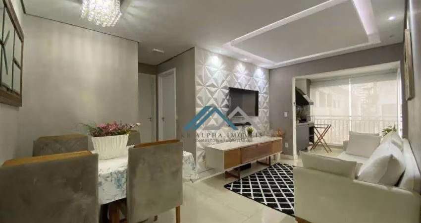 Apartamento mobiliado com 2 dormitórios, sendo 1 suíte à venda, 64 m² por r$ 565.000 - varandas aldeinha - barueri/sp