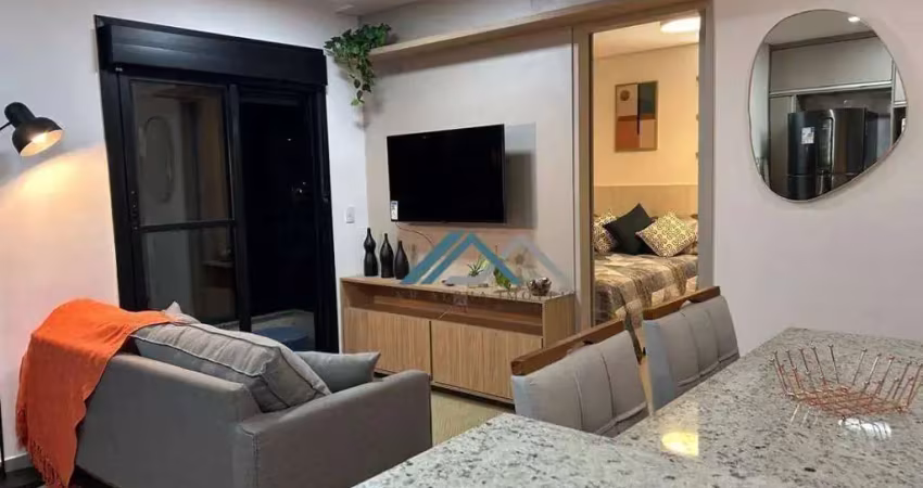 Apartamento mobiliado com 1 dormitório para alugar, 40 m² por r$ 5.500/mês - fiori - barueri/sp