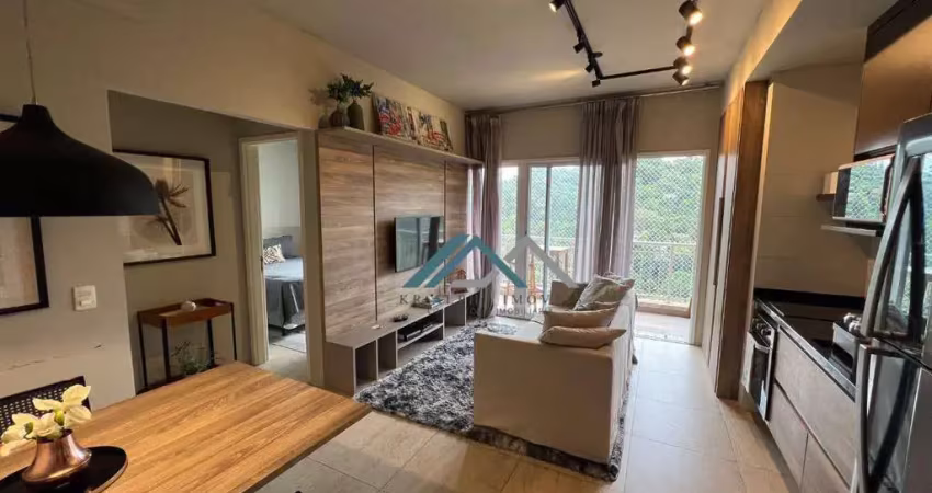 Apartamento mobiliado com 2 dormitórios, sendo 1 suíte à venda, 58 m² por r$ 890.000 - edifício trix tamboré - santana de parnaíba/sp