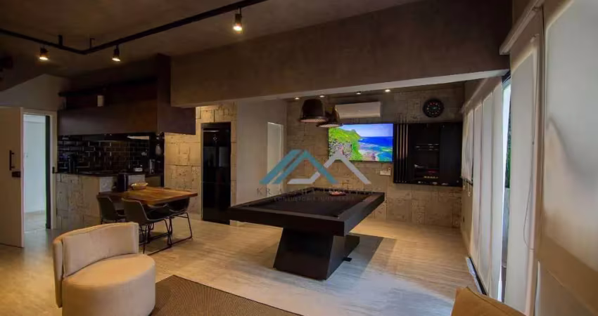 Cobertura duplex mobiliada com 2 dormitórios, sendo 1 suíte para alugar, 125 m² por r$ 23.000/mês - edifício le bouganville - barueri/sp