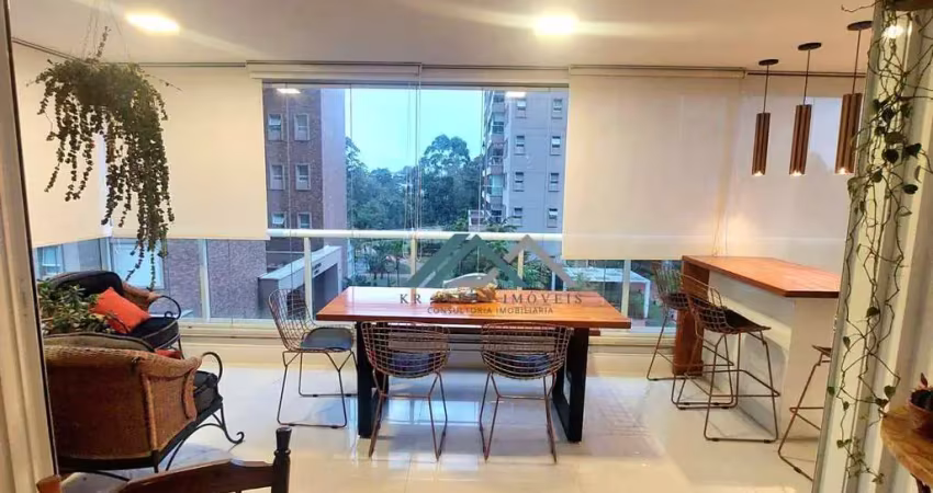 Apartamento mobiliado com 2 suítes para alugar, 136 m² por r$ 16.207/mês - edifício boulevard tamboré - santana de parnaíba/sp