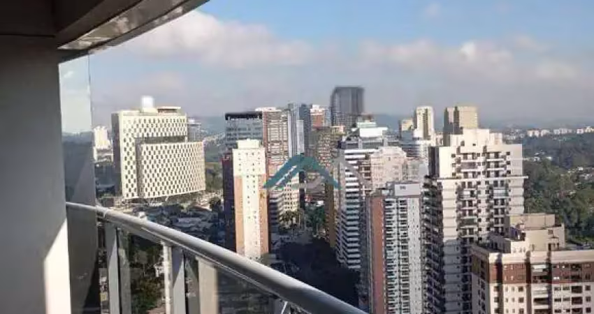 Apartamento com 2 dormitórios, sendo 1 suíte para alugar, 70 m² por r$ 9.500/mês - edifício novare - barueri/sp