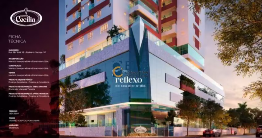 R$ 5,056.060 milhões. imperdível apartamento de alto padrão com 3 suítes e 4 vagas de garagem no embaré, santos-sp: 287m² de luxo absoluto!