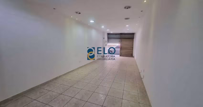 Loja comercial para locação no centro de santos-sp  3 salas, 2 banheiros, 70m² de área
