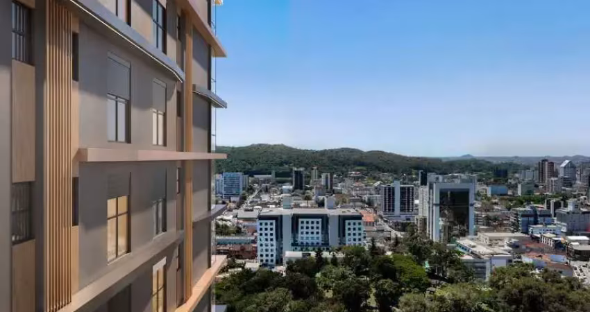 Apartamento de alto padrão no bairro América, Joinville-SC: 4 quartos, 4 suítes, 3 salas, 5 banheiros, 3 vagas de garagem.