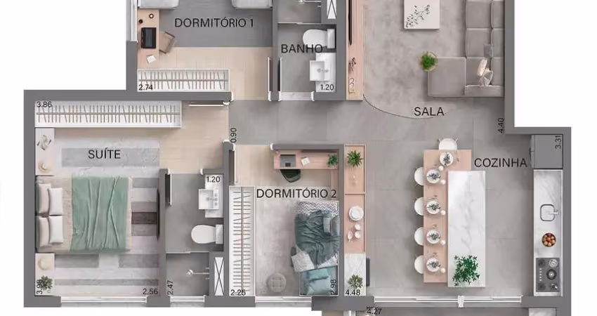 Apartamento com 3 quartos à venda na Rua Rondonia, 111, Nova Aldeinha, Barueri