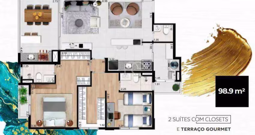 Apartamento com 3 dormitórios à venda, 99 m² por R$ 986.000 - Centro - Guarulhos/SP