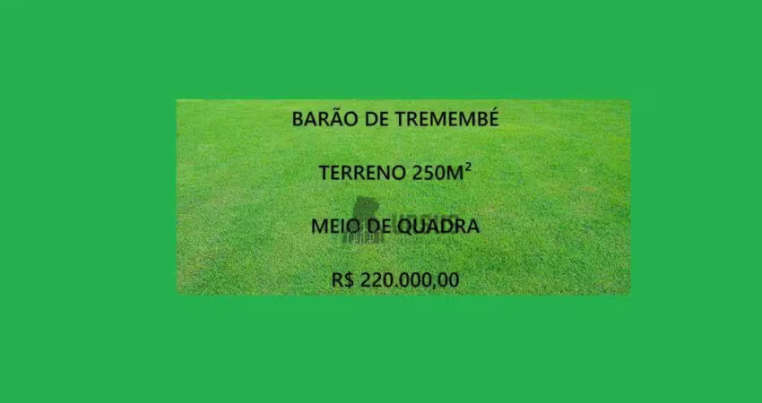 Terreno a venda condomínio residencial barão de tremembé, r$ 220.000,00