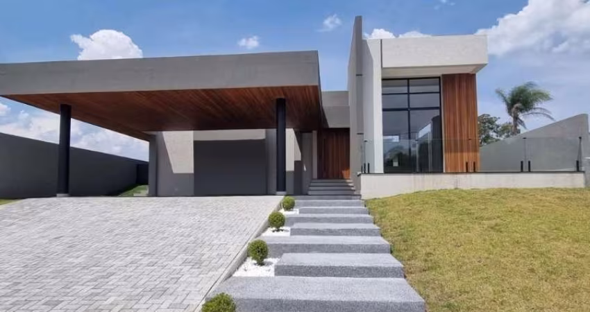 Casa  nova térrea no Condomínio Equilibrium em Atibaia SP, com 4 suítes, piscina e área gourmet.