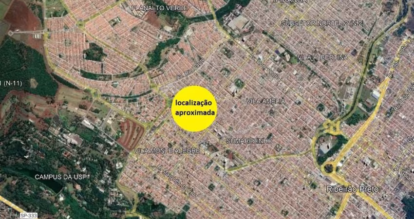 Excelente area para venda com 3.000 m2 em Ribeirão Preto-SP próxima a USP no Sumarezinho, ideal para incorporação, estuda parceria no empreendimento