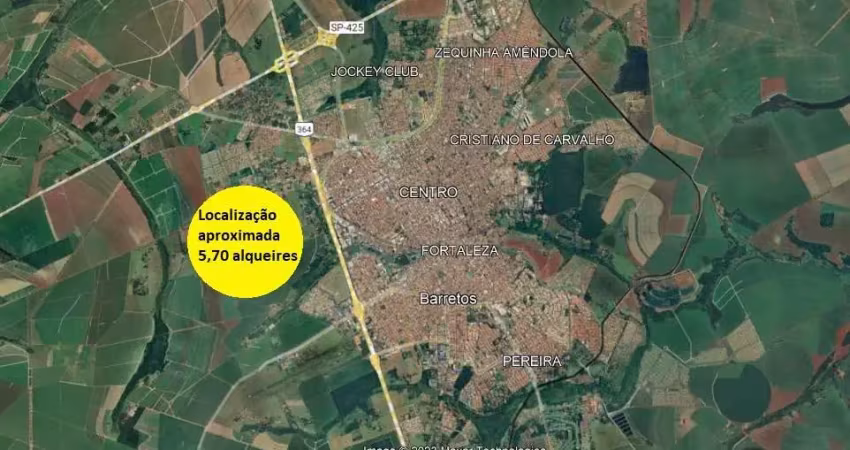 Area para incorporação de loteamento a venda em barretos-sp com 5,7 alqueires, dentro da cidade, somente venda