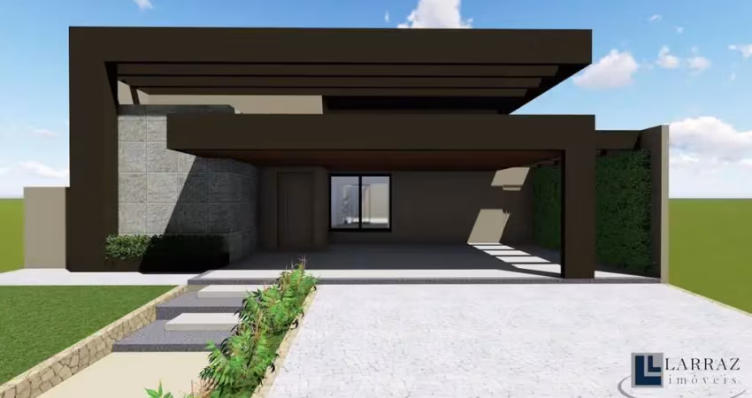 Linda casa nova alto padrão para venda no condominio arara azul em bonfim paulista, 3 suites 1 master, gourmet e piscina em 288 m2 construidos