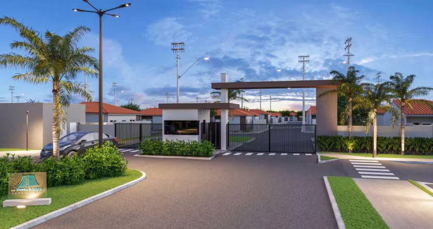 Lançamento casas em condomínio fechado em Sertãozinho-SP no Terras da Cidade, Cond. Lar Porto Alegre, 2 dormitórios mais quintal, lazer completo