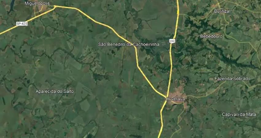 Excelente sitio para venda em ituverava-sp com 13,6 alqueires, terra de primeira massape, aproveita 95% para lavoura, beira da rodovia, rico em agua