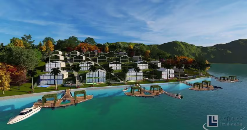 Lançamento condomínio de casas alto padrão no lago de furnas, são jose da barra-mg, cond. nau loft refugio, 248 m2 construidos em um terreno de 362 m2