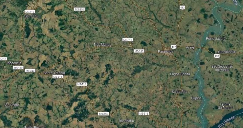 Fazenda para venda em Inocencia-MS com 44 alqueires na pecuária, rio na propriedade, benfeitorias