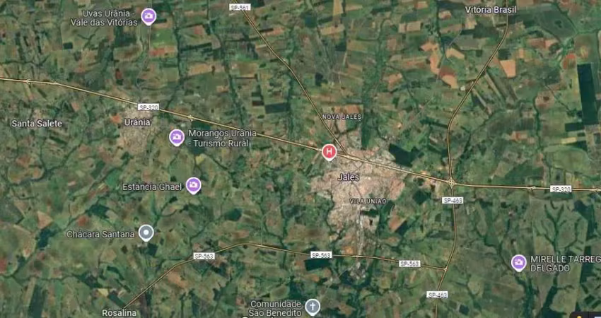 Fazenda para venda na região de jales-sp com 54 alqueires sendo 52 alqueires em cana arrendada, córrego, terra massape