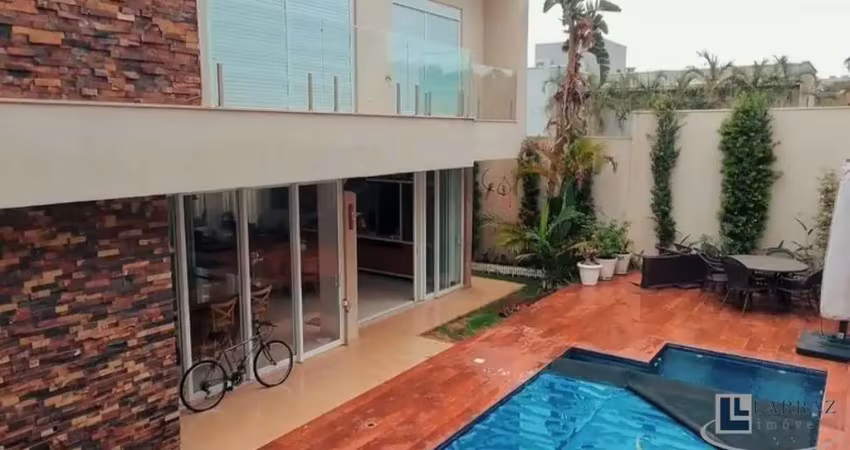 Maravilhoso sobrado altíssimo padrão para venda no charmoso alphaville 2 em bonfim paulista, 5 suites, gourmet e piscina em 414 m2 construidos