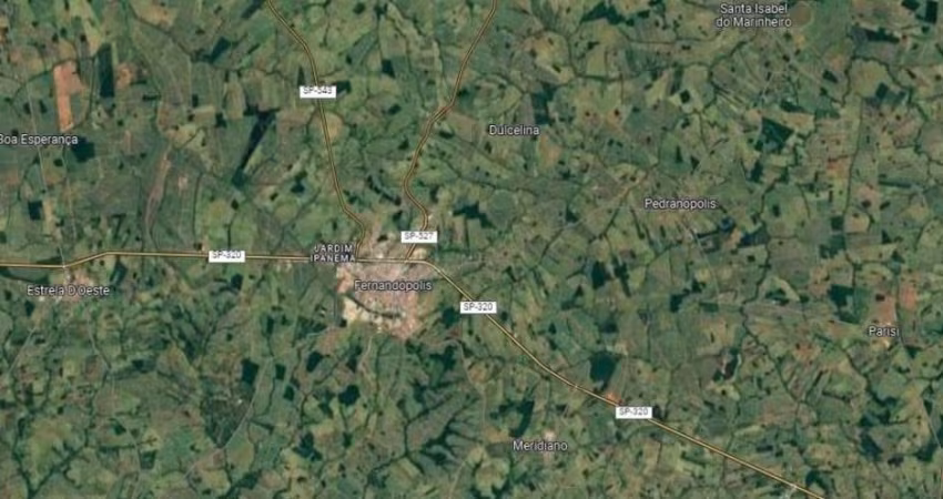 Fazenda para venda na regiao de Fernandopolis-SP com 69 alqueires sendo 54  alqueires em cana arrendada