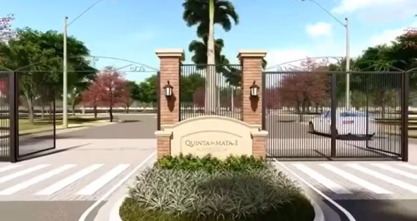 Ótimo lote alto padrão para venda no charmoso condominio quinta da mata ii, proximo ao novo shopping, area do lote 255 m2 lote de ilha