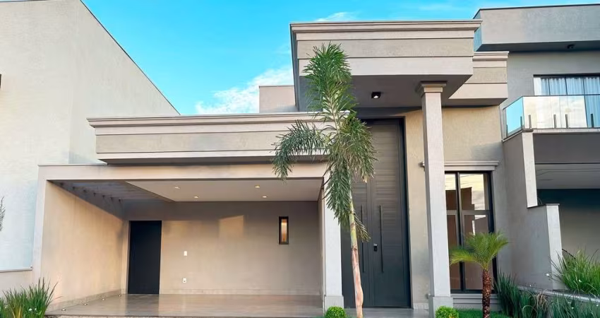 Linda casa nova alto padrão para venda no Cond Valencia em Bonfim Paulista, 3 suites, gourmet e piscina em 250 m2 total