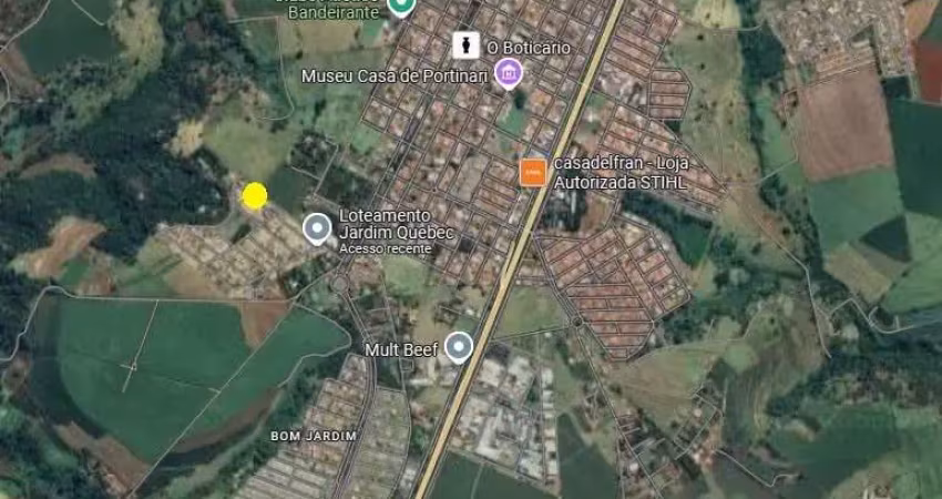 Ótimo terreno para venda em brodowski no tranquilo bairro jardim quebec, area do terreno 285 m2. aceita entrada mais 100 parcelas