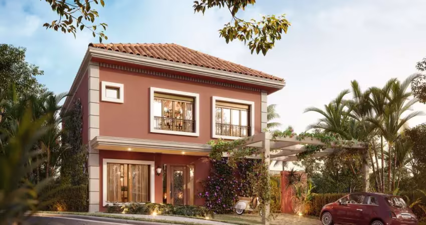 Lançamento de casas em condomínio fechado, alto padrão, em bonfim paulista, villa montese, 4 suites em 187 m2 privativos, lazer no condomínio