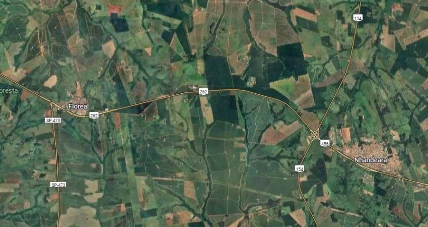 Fazenda para venda na região de Floreal-SP com 46 alqueires sendo 37 alqueires em cana arrendada, beira do asfalto, ótima localização